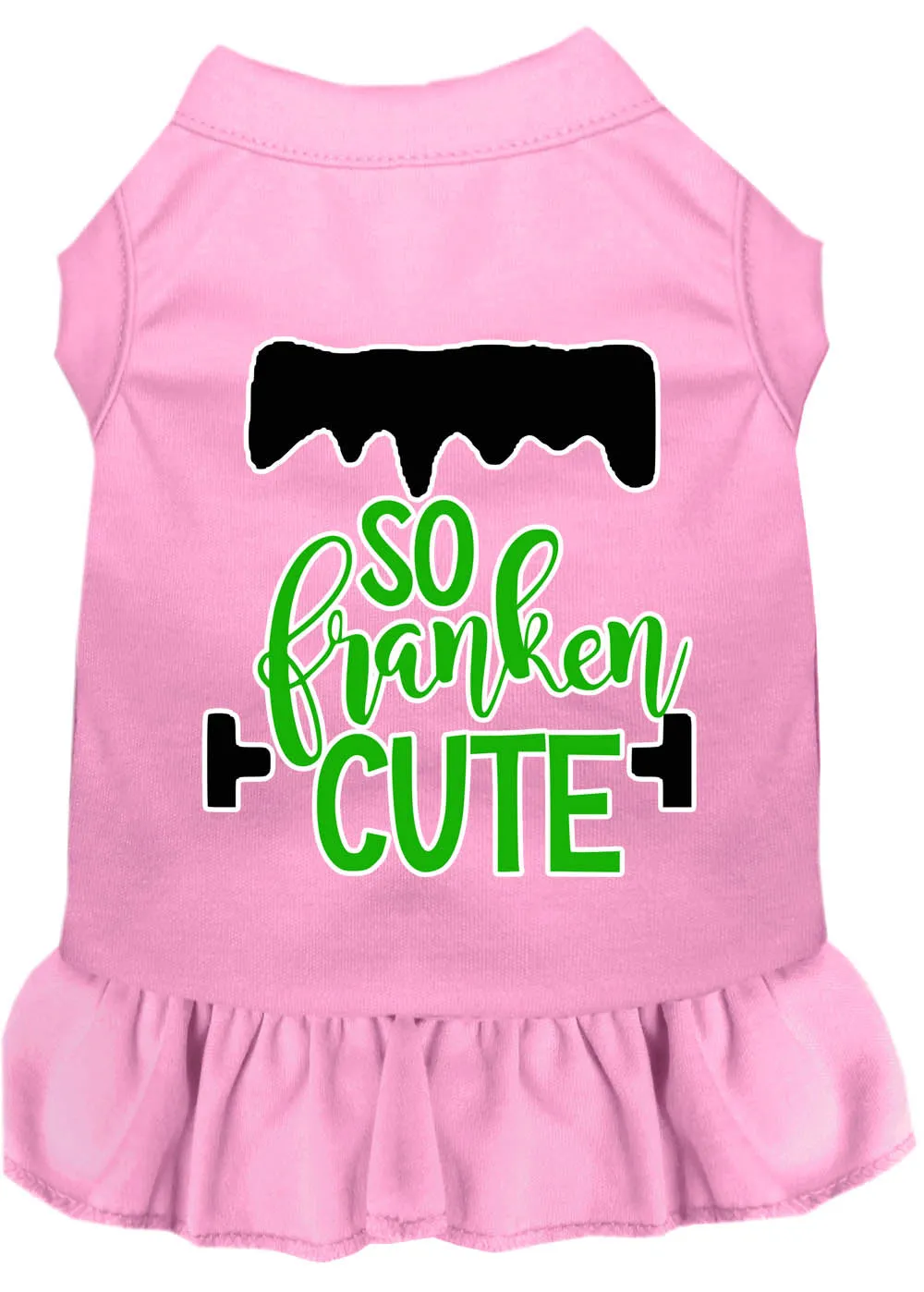 So Franken Cute Screen Print Dog Dress Light Pink Xxl